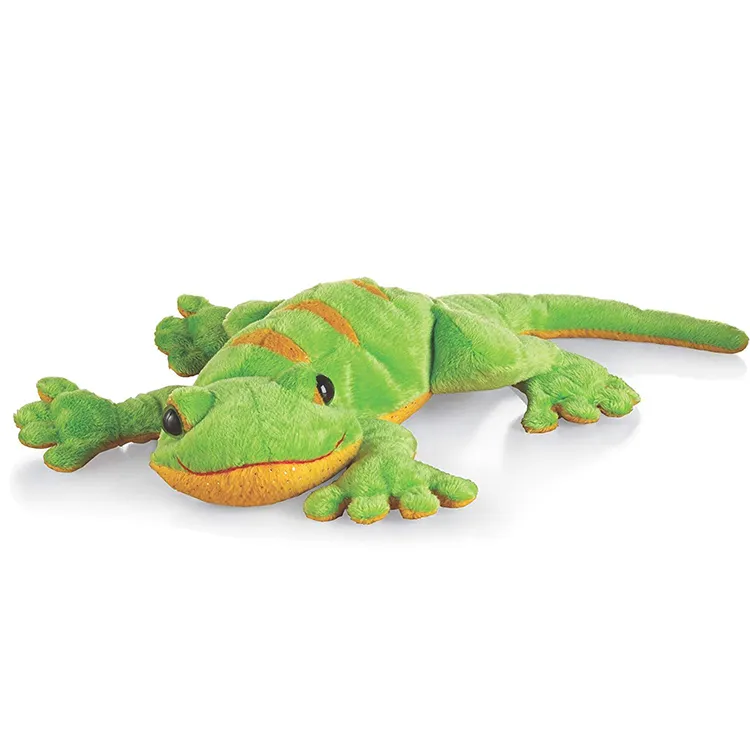 Peluche lézard vert personnalisé, 50 cm, jouets animaux en peluche, cadeau pour enfants