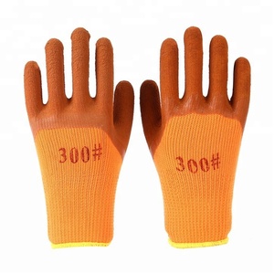 Winter <strong>Warm</strong> Terry Duty <strong>Rubber</strong> Coated Safety Working <strong>Gloves</strong>