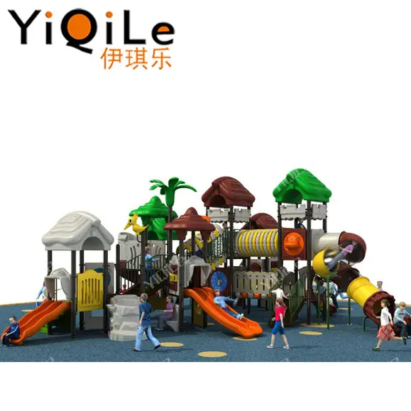 Nuovo certificato di migliore qualità per i giochi all'aperto per bambini scivolo multi-funzionale combinazione di plastica diapositiva da YIQILE