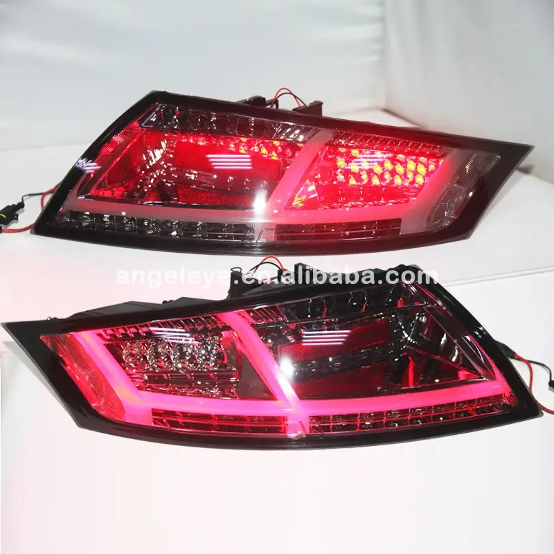 Audi TT 2006-2013 년 LED 꼬리 빛 뒤 램프 연기 검정 색깔 sn를 위한 LED 후방 램프