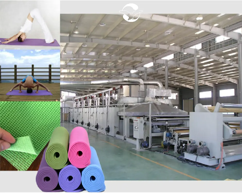 PVC antiskid foam mat machine carpet mat production line yoga mat machine pvc carpet making machine