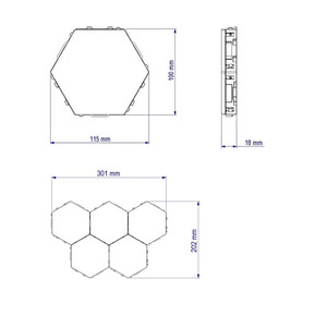 DIY üretici kuantum kombinasyon altıgen 2W akıllı petek LED lamba - Product Image 5