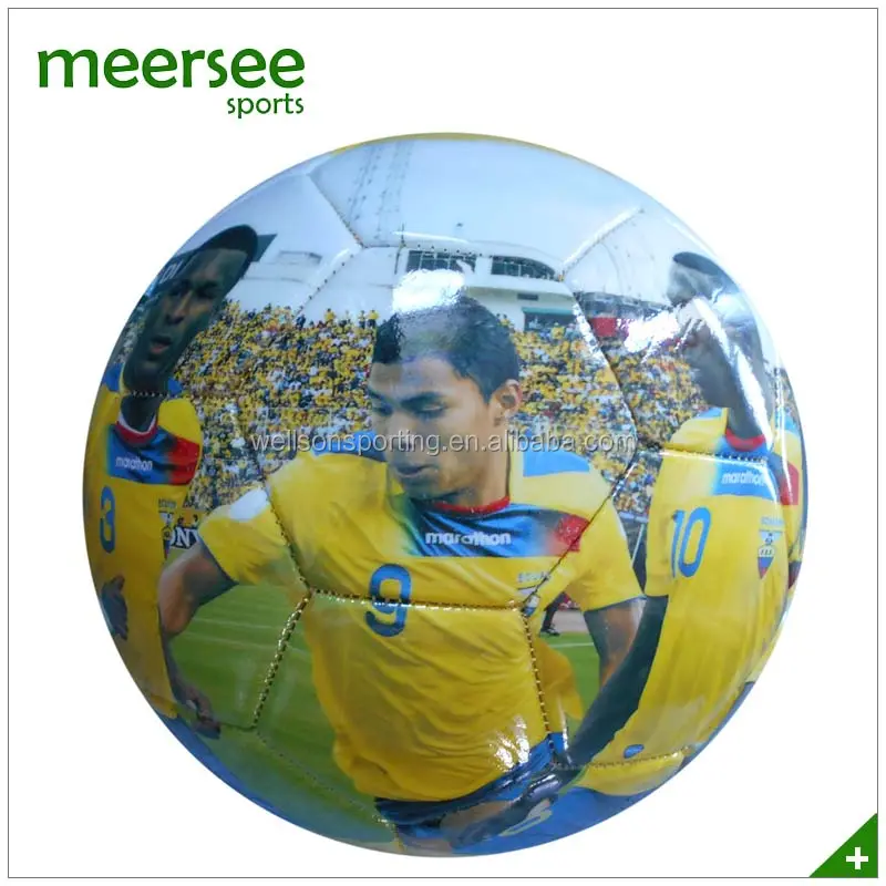 Meersee-pelotas de fútbol impresas, tamaño oficial, 5 jugadores, foto, sialkot, Pakistán
