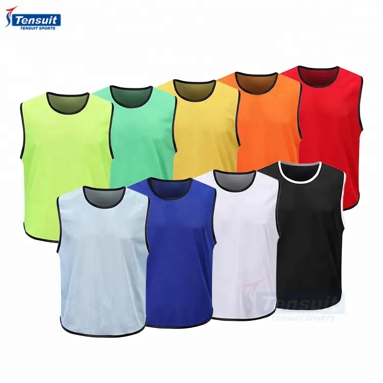 cheap reversible mesh football training vest youth adult sports soccer bibs