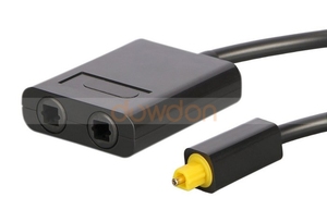 1 <strong>to</strong> 2 Fiber Optic Splitter Toslink <strong>Digital</strong> <strong>Optical</strong> Audio Splitter Adapter 1 <strong>Input</strong> 2 <strong>Output</strong>