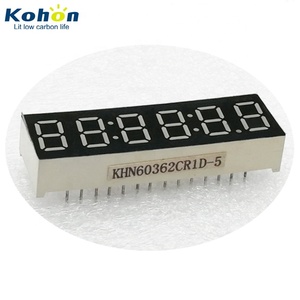 Display a LED digitale a 7 segmenti da 0.36 pollici a 6 cifre per indicatori di orologio digitali