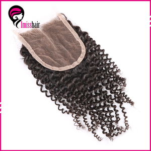 Brezilyalı saç örgü 3 bölüm ipek taban kapatma en kaliteli kinky kıvırcık 3 yollu bölüm kapatma. - Product Image 2