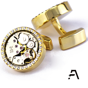 Bán Buôn Vàng Đồng Hồ Bánh Cơ Khí Steampunk Khuy Măng Sét Từ Đông Quan Ưa Thích Cho Engagement Wedding Party Hoặc Kỷ Niệm - Product Image 1