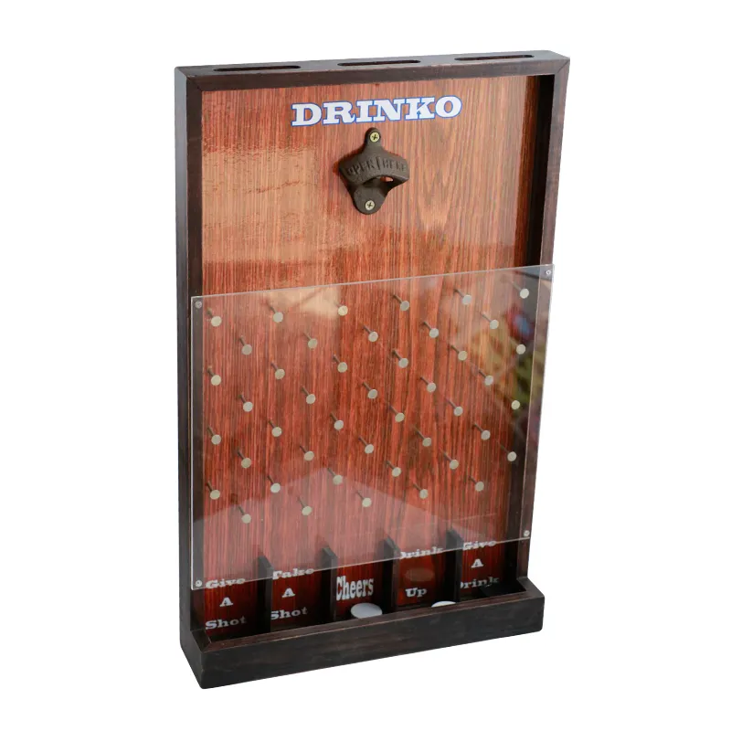 wooden plinko game set different size for BBQ or party with drinking wine game