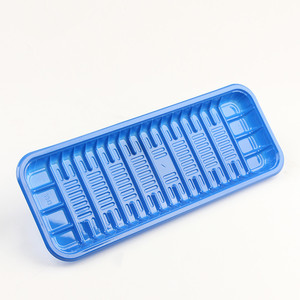 蓝色 PP 塑料新鲜食品托盘长方形一次性冷冻鱼包装托盘 - Product Image 3