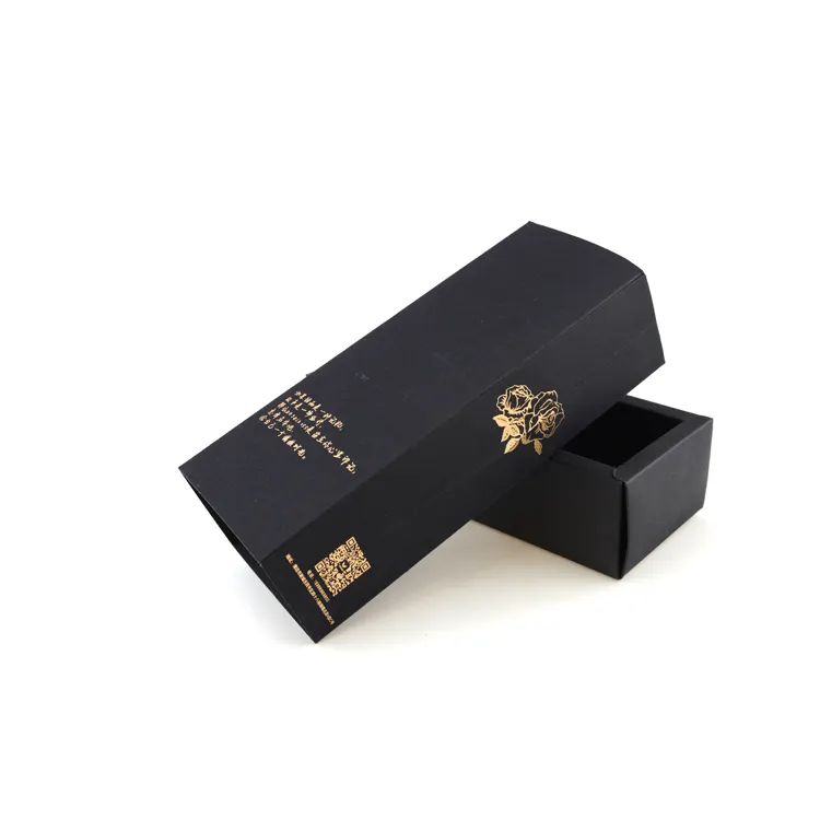 Comune modello di cravatta scatola di imballaggio nero su ordinazione di arte scatola di carta gift box cravatta