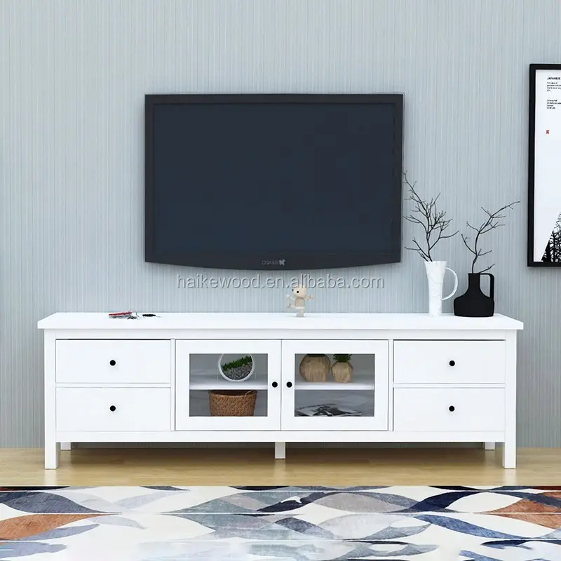 Barato moderno MDF madera TV stand sala de estar muebles del hogar precio