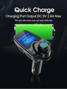AGETUNR T11 <strong>Bluetooth</strong> V5.0 Car Mp3 Player FM Transmitter with AUX Dual USB <strong>Output</strong> <strong>Audio</strong> Adapter Receiver 1.44 Inch LCD Display - Product Image 4