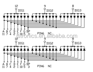 Jstronic Three <strong>Digits</strong> Small FND 7 Segment Smd Display 0.39 Inch <strong>3</strong> <strong>Digit</strong> Seven Segment 0.39&quot; Led Display