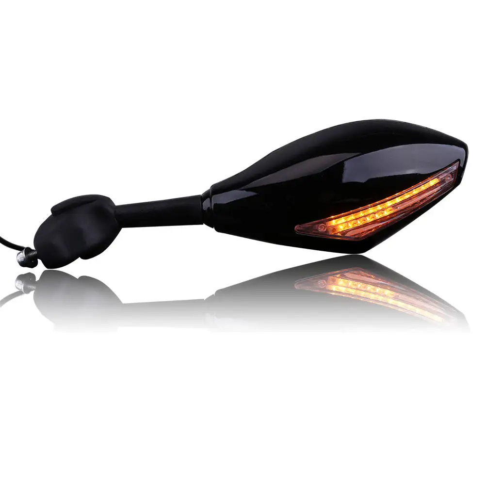 RACEPRO Großhandel Super Bright Arrow Style Motorrads piegel mit Blinker LED-Licht für Yamaha R1 R6 R3 R25