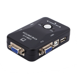 2 порта USB VGA KVM переключатель коробка без кабелей для компьютера ПК МОНИТОР клавиатура мышь