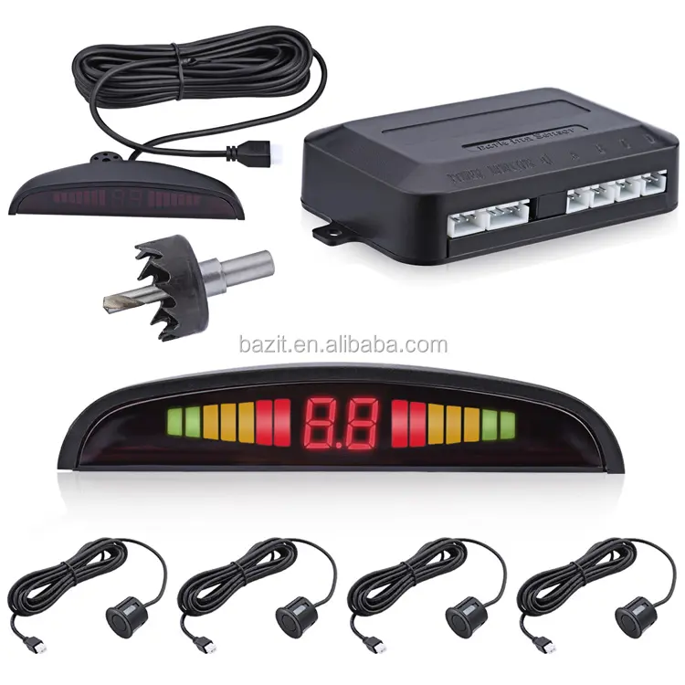 Bazit Auto Reverso Backup Radar Detector Reverso Câmera Do Carro Sensor de Estacionamento Do Carro LED Ce DC 12V OEM Universal 18 Meses 1.5W CN;GUA