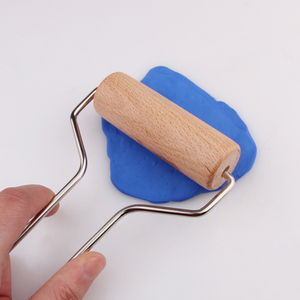Xinbowen küçük boyutlu Metal kolu ahşap kil silindir basınç çamur sopa oklava polimer kil heykel aracı - Product Image 2