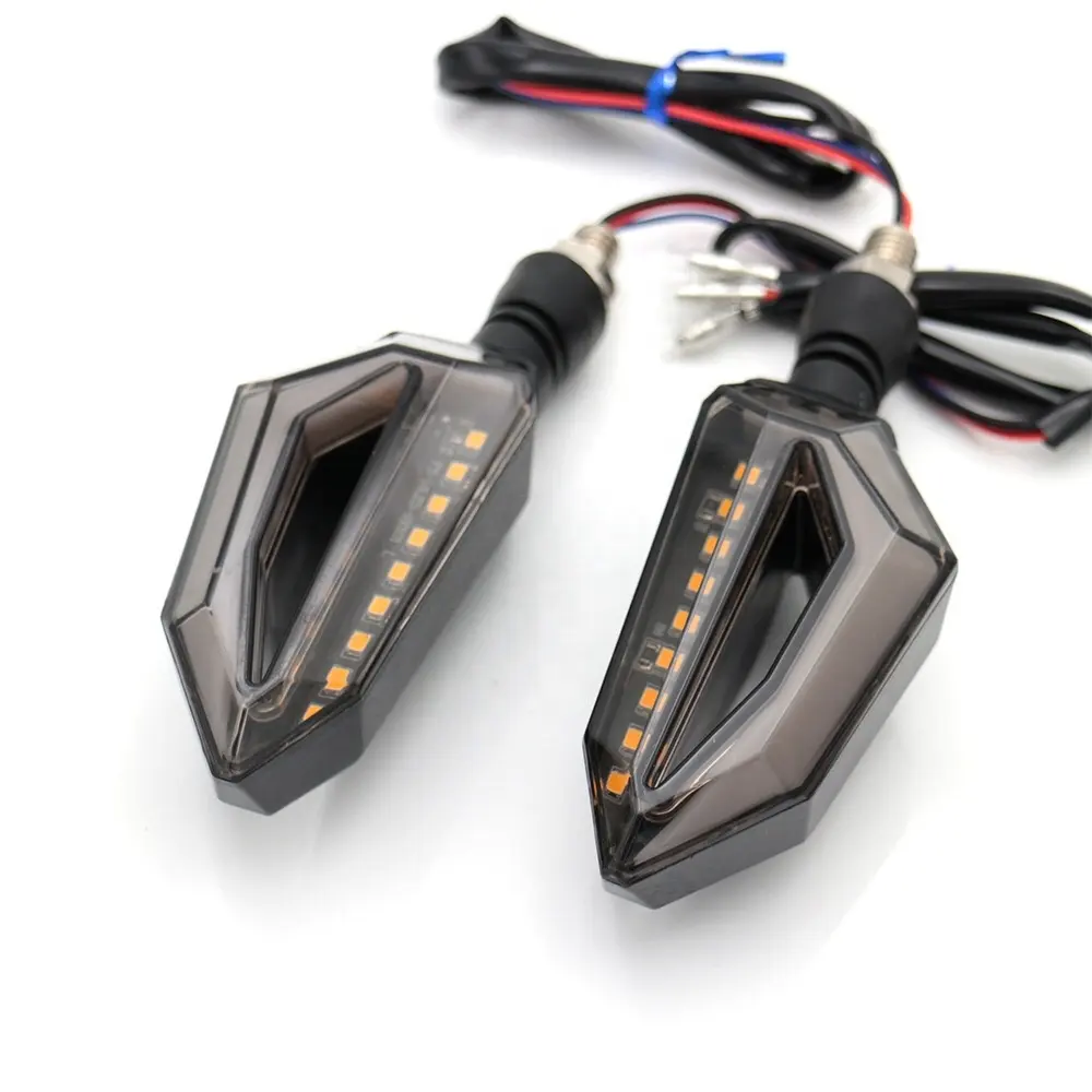 Lámpara de advertencia personalizada para motocicleta, luces intermitentes LED de doble Color, intermitentes