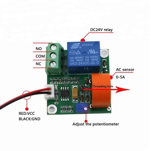 Módulo de sensor de corriente de CA, interruptor de protección de sobrecorriente de voltaje de 0-5A 10A 20A 50A DC 5V 12V 24V - Product Image 3