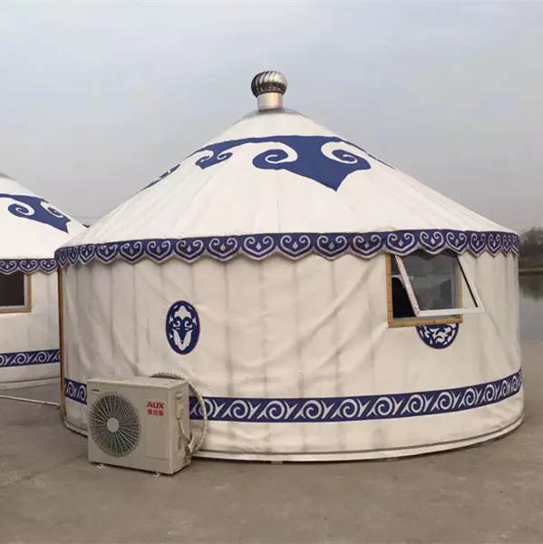 Invierno Yurt de lujo mongol tienda utilizado para acampar al aire libre tienda de campaña