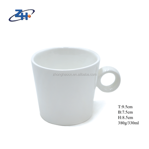 陶瓷马克杯白色工厂陶瓷<span class=keywords><strong>v</strong></span>形普通空白白色马克杯用于升华印刷