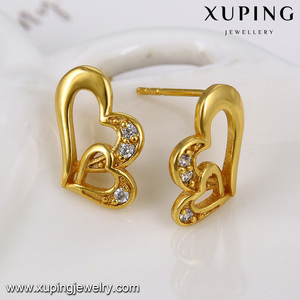 27270 New Design <strong>Jewelry</strong> <strong>22k</strong> <strong>Gold</strong> Heart Earrings Design <strong>for</strong> Girls