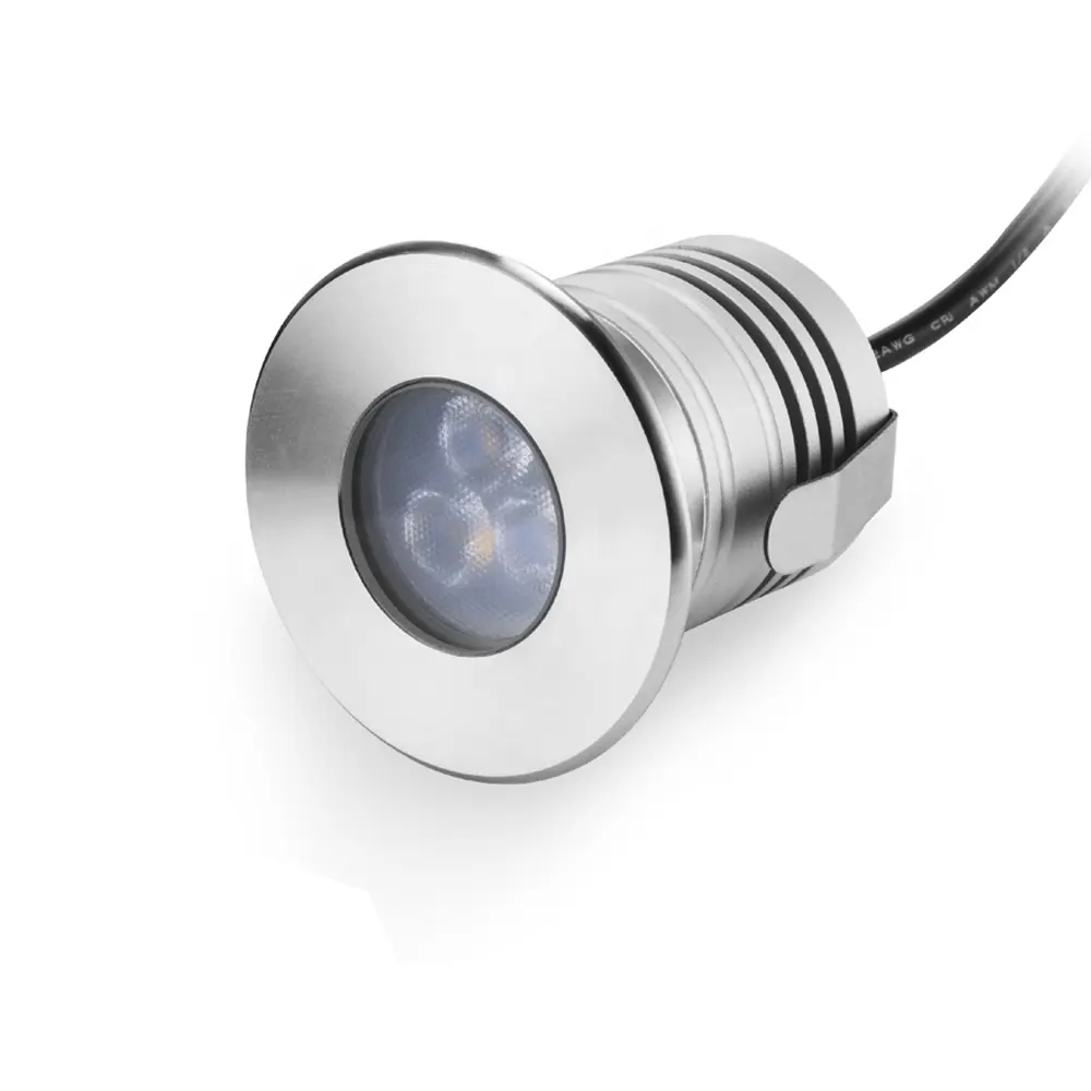 Luz LED subacuática para exteriores, foco de 3W IP68 D35mm, 12V, para piscina