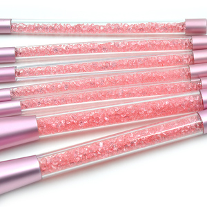 化粧ブラシのプロのプラスチックハンドルアルミニウム人工毛美容セット - Product Image 4