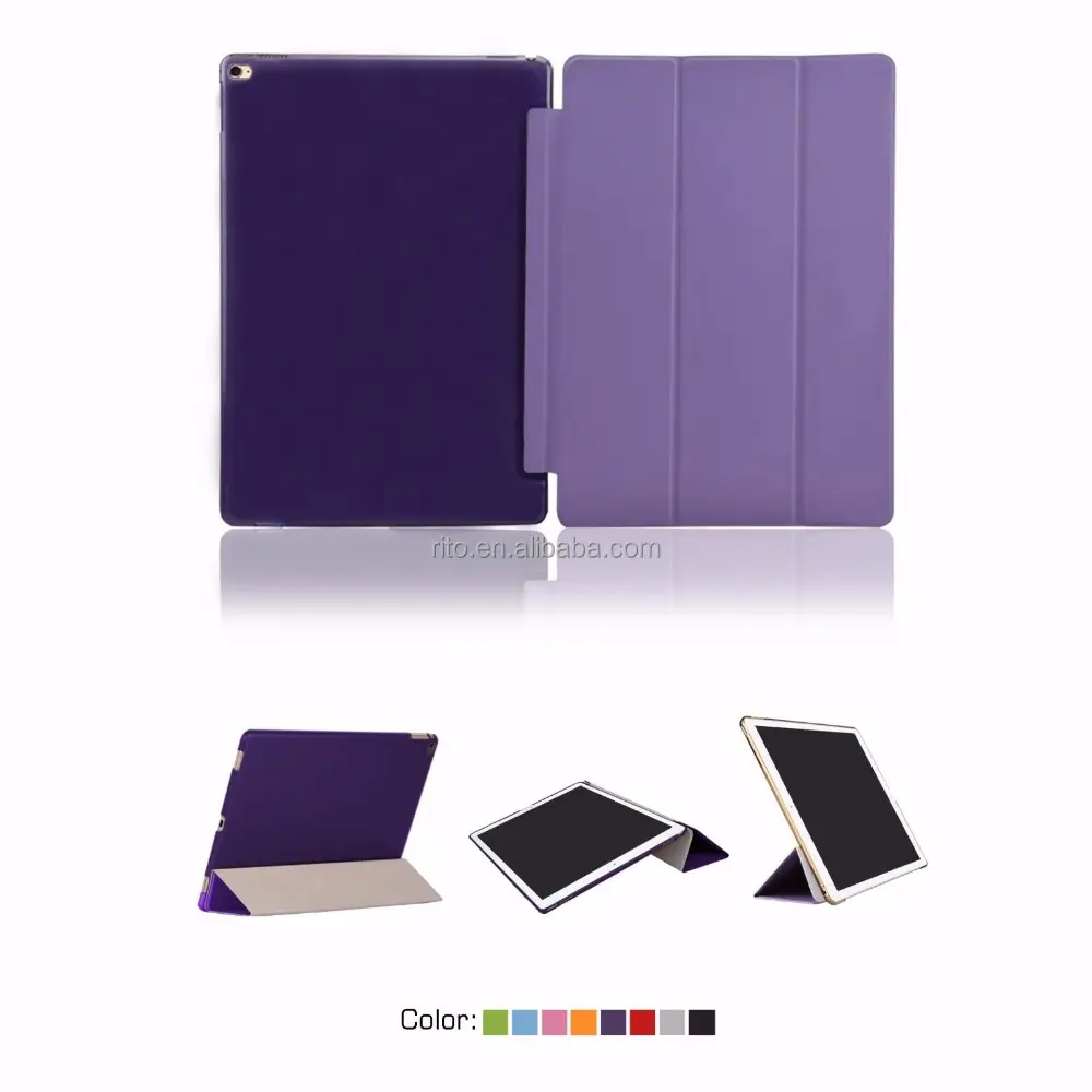 For iPad 2/3/4 Smart Cover, Leather And Plastic Case for iPad Detachable Case