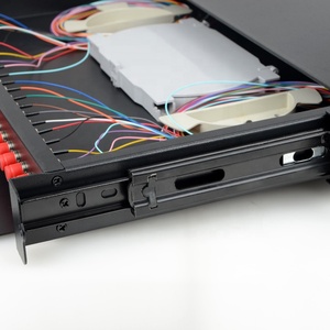 Precio de fábrica 1U 19 ''FC 24 puertos Panel de conexión de fibra óptica Tipo deslizante Óptico SM MM OTB FOPP Caja de terminales Rack Equipo óptico - Product Image 6