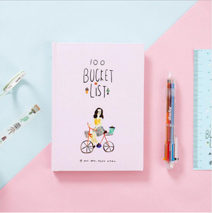 Luxury Korean Stationery Hand Books 100 Bucket to DO List <strong>Notebook</strong> A5 Planner Diary Journal Agenda Filofax <strong>Notepad</strong> Gift Set - Product Image 6