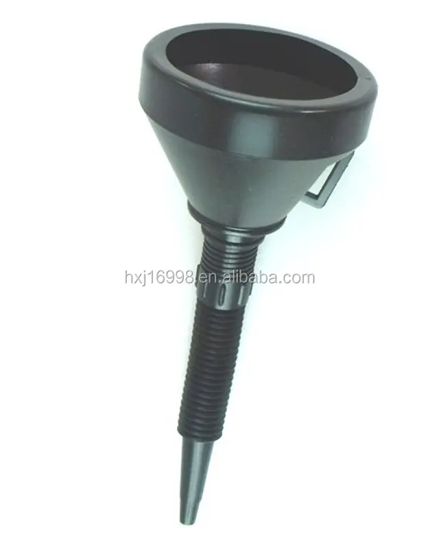 Plastic oil Funnel with removeable filter colored funnel with corrugated pipe