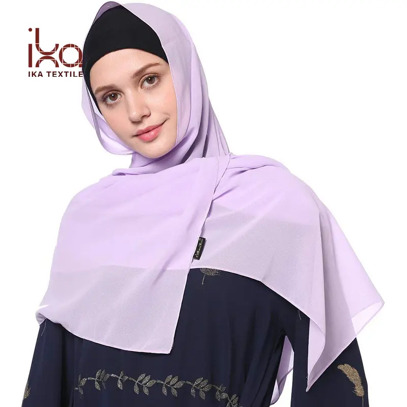 Solid Color Women Hijabs Muslim Islamic Dubai Head Scarf Wholesale