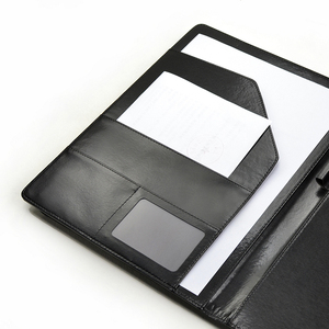 Bunte A4 PU Leder Binder <span class=keywords><strong>Notebook</strong></span> Tasche Datei Business Organizer Office Briefpapier Präsentation ordner Benutzer definiertes Logo