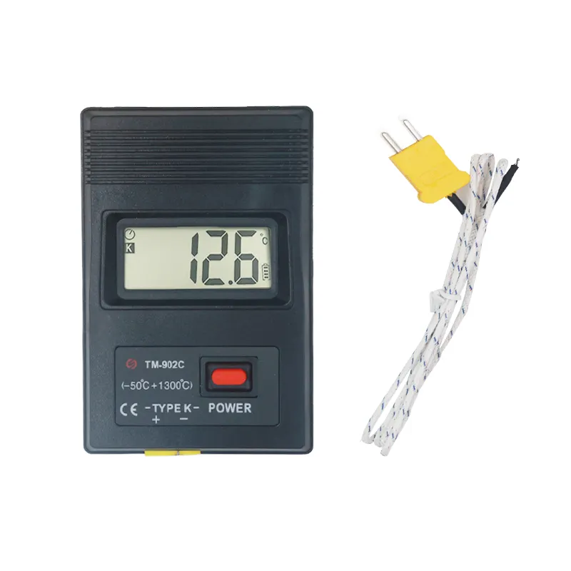 TM902C Digital K Termometer Tipe Tester Suhu Meter Termokopel Jarum Probe
