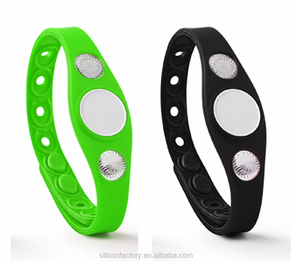 Bracelet de sport personnalisé en titane, 3 hologrammes, nouvelle énergie, ions 3000, puissance ionique pure, bon marché