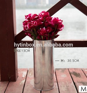 ทรงกระบอกเหล็กชุบสังกะสีขาตั้งดอกไม้ดอกไม้ตะกร้าโลหะชาวไร่ - Product Image 2