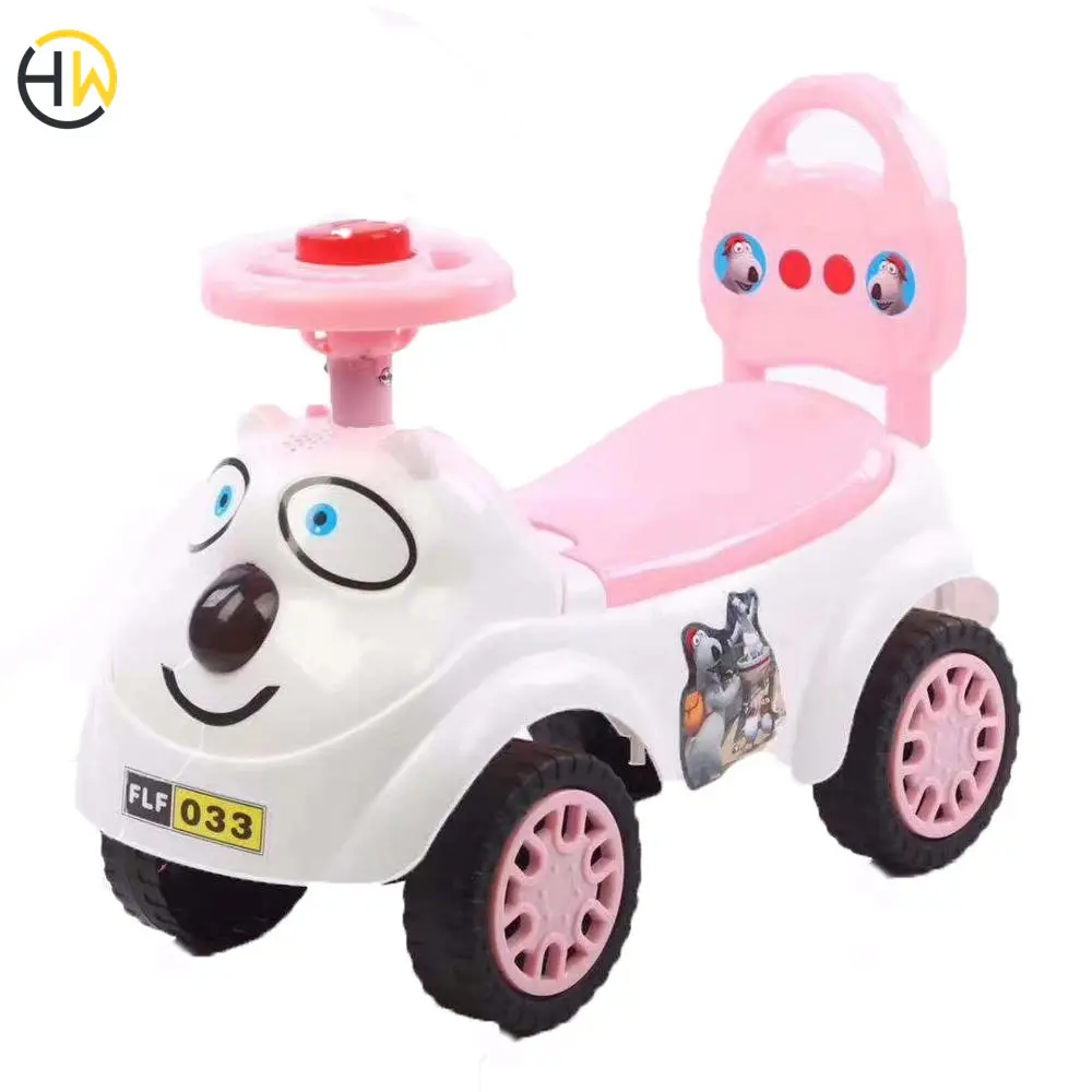 The cheapest quality toys made in China/Popular baby swing scooter car with light with music 4 wheels