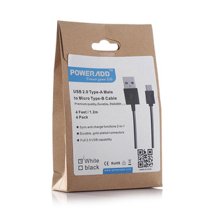 Poweradd 4-Pack 4ft/Android için 1.2 <span class=keywords><strong>m</strong></span> Mikro USB şarj Kablosu Veri Kablosu
