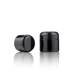化粧品ローションクリームジャー20ml 60ml 100ml 150ml 200ml 2オンス4オンスダークバイオレット黒空ガラス黒蓋付き