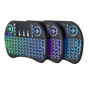 Factory Price I8 Touch Sensitive Colorful Backlit <strong>Mini</strong> Wireless <strong>Keyboard</strong> <strong>Touchpad</strong>