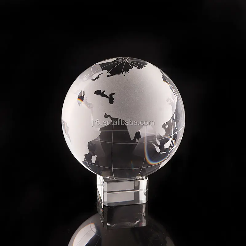 80mm sfera di cristallo mappa del mondo