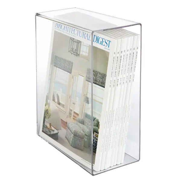 Porte-magazines en acrylique Transparent Durable 10 pièces, support présentoir, organisateur de rangement de bureau en acrylique