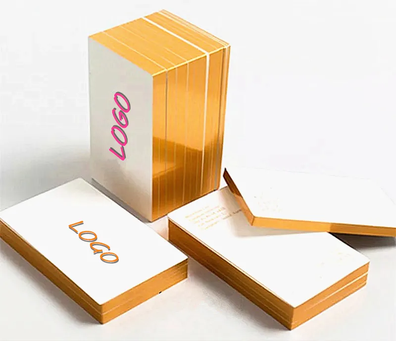 Offre Spéciale luxe logo Personnalisé brillant feuille d'or estampage papier carte de visite
