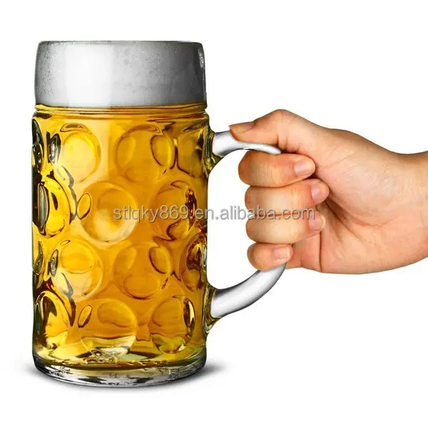 Bubble Ontwerp Drinken Bar Gebruikt 1 Liter Bier Mok Glas Groothandel