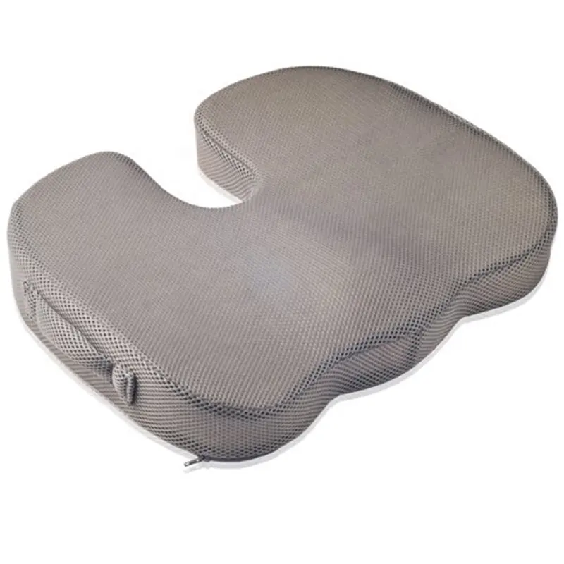 Velboa-cojín para aliviar el dolor de los glúteos, silla acolchada de viaje transpirable en forma de U, cojín de asiento de espuma viscoelástica para tratamiento de hemorroides