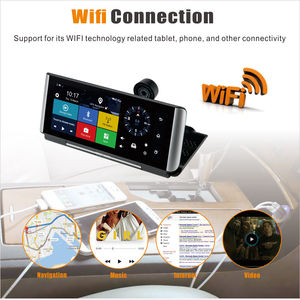 Android 5.1 触摸屏后视镜监视器双镜头 Wifi Dashcam GPS 导航车录像机 4g 车 DVR - Product Image 4