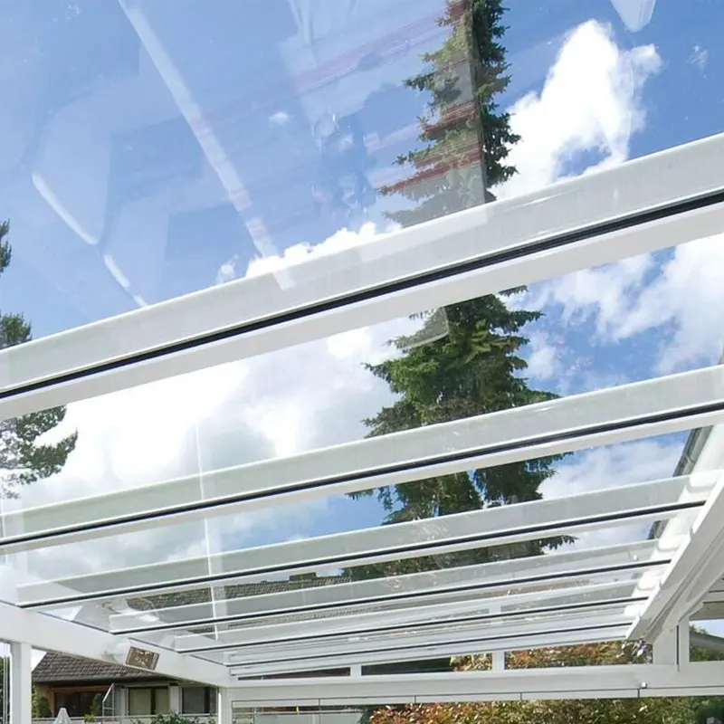 Large size sheet laminated glass roof panels with PVB film