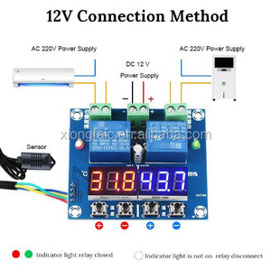 XH-M452 DC 12 V LED controlador Digital de temperatura y humedad salida independiente 10A carga de Control de relé - Product Image 5